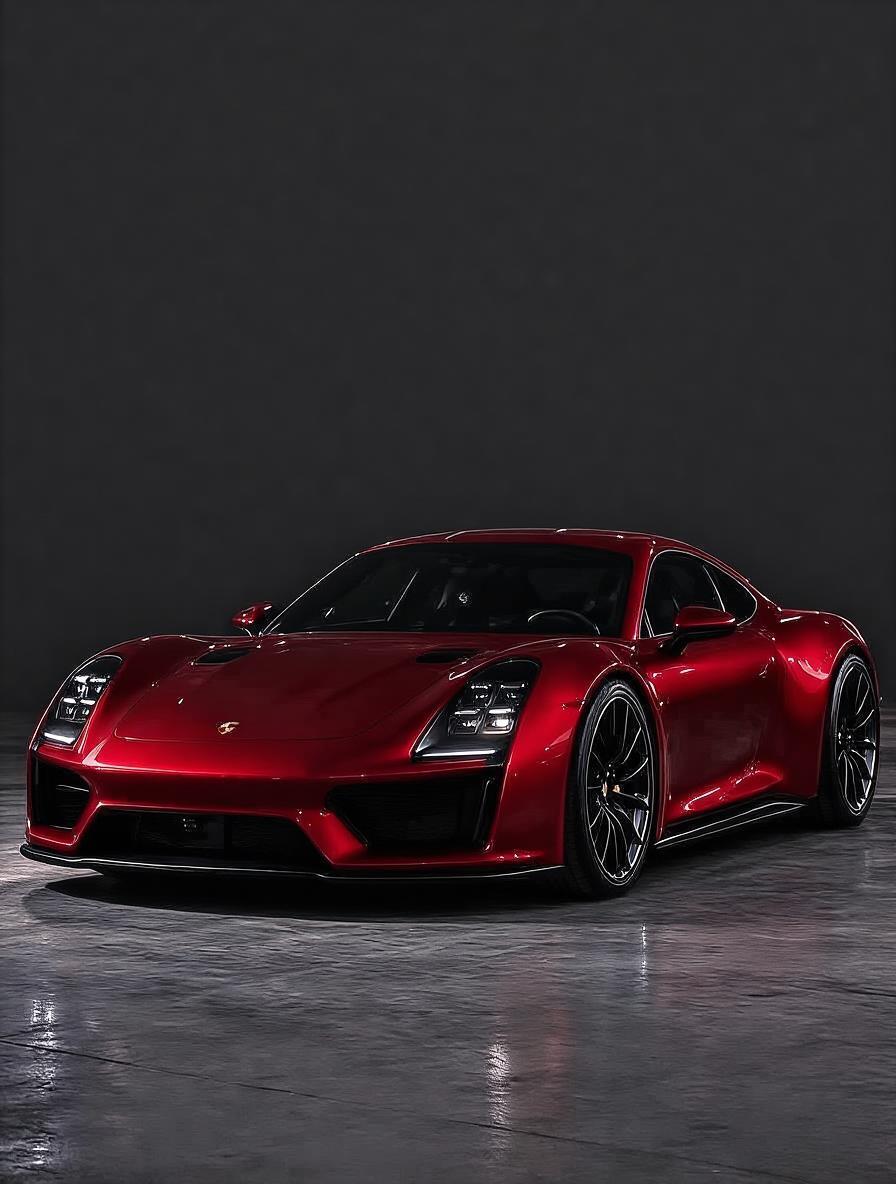 致敬超跑保时捷Mission S 🚘动力系统将采用纯燃油，同时机械方面会与兰博