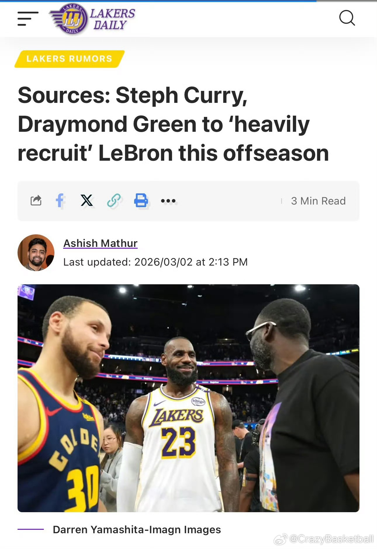 曝库里和追梦计划全力招募詹姆斯这个湖人日报越来越不把詹姆斯球迷当人了，是个人都知