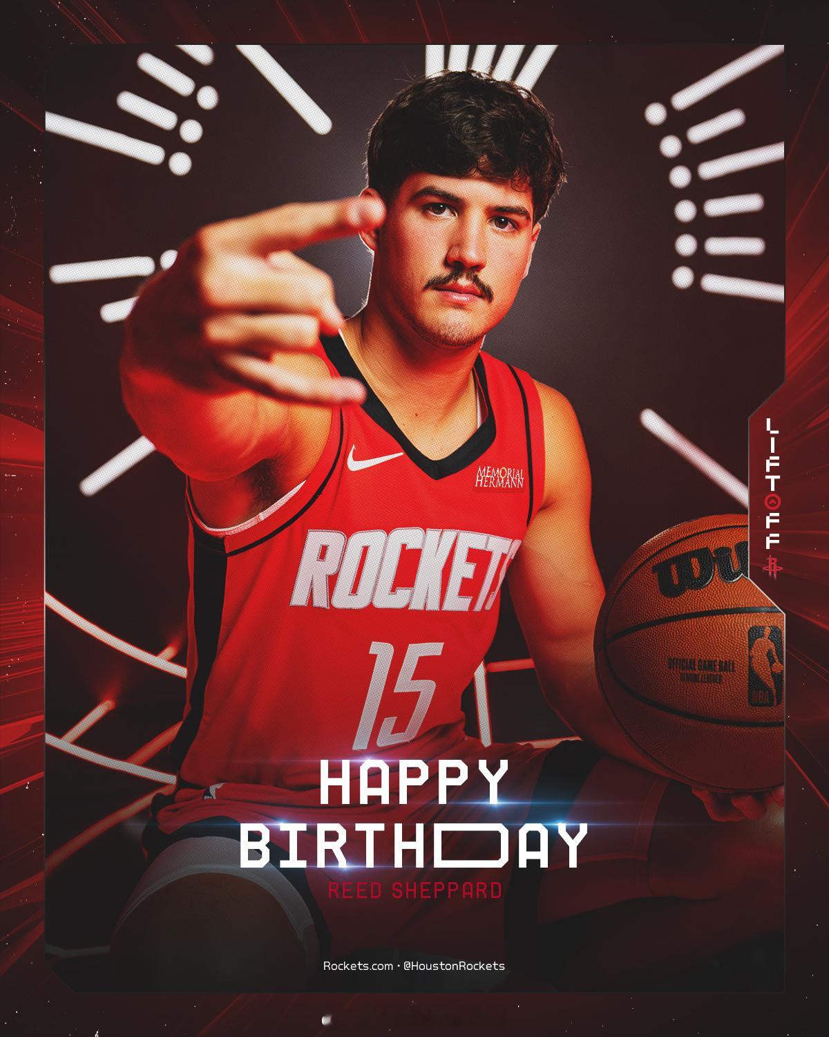 祝谢泼德生日快乐休斯顿火箭 ​​​