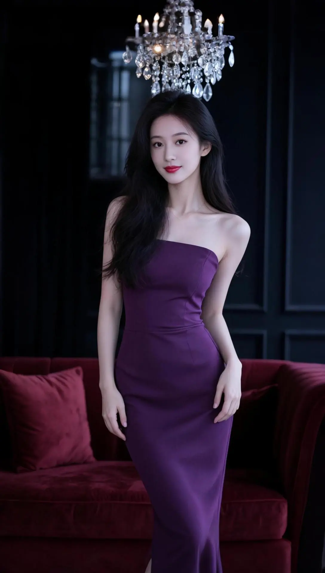 AI紫裙氛围感写真 ai创作
