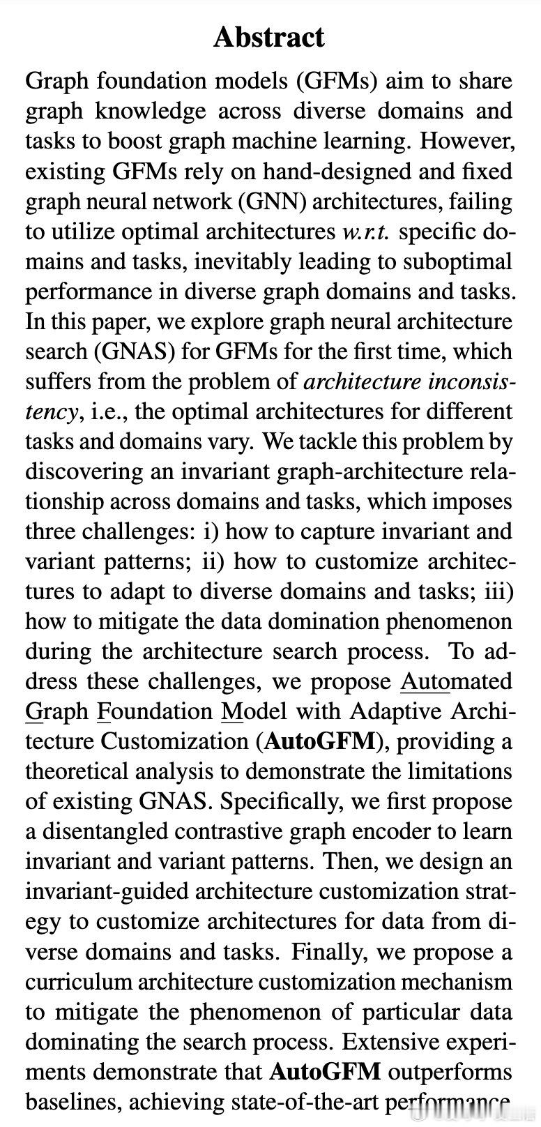 [LG]《AutoGFM: Automated Graph Foundation