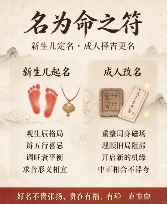 名为命之符，字调一身气场。我们一生之中，名字被千万次呼唤、书写，汉字自带五行意蕴