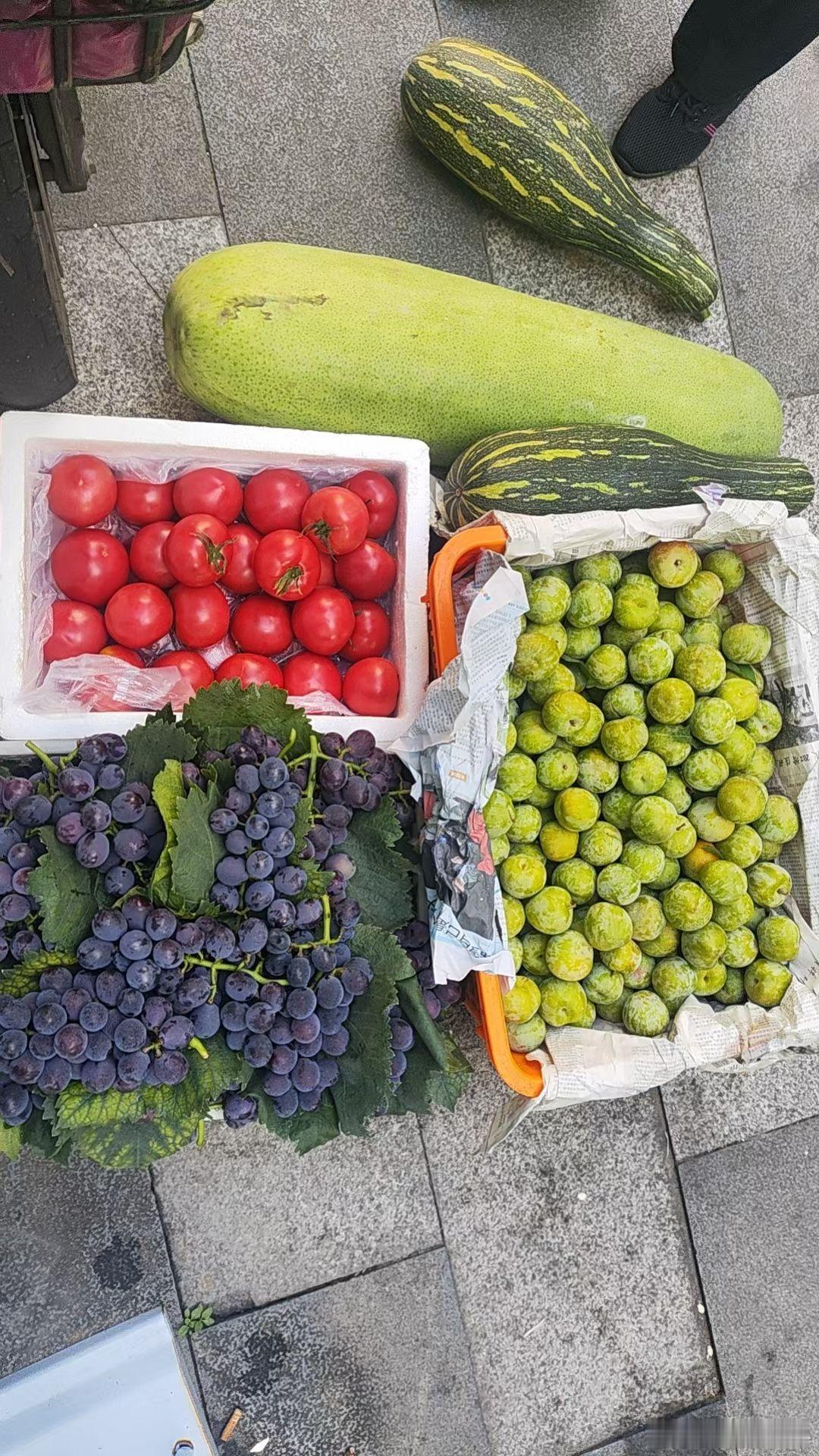 生活手记早上出门，发现小区门口也有小摊了，菜还挺新鲜，但是，现在可以不进市场了吗