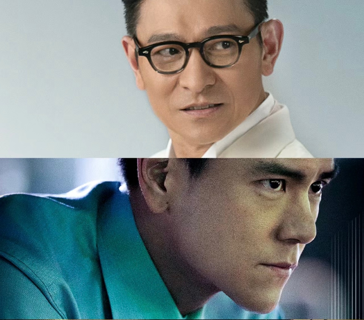 #刘德华白西装好帅# 不亏是我单方面认证的不老双男神，刘德华和彭于晏的颜值也太抗