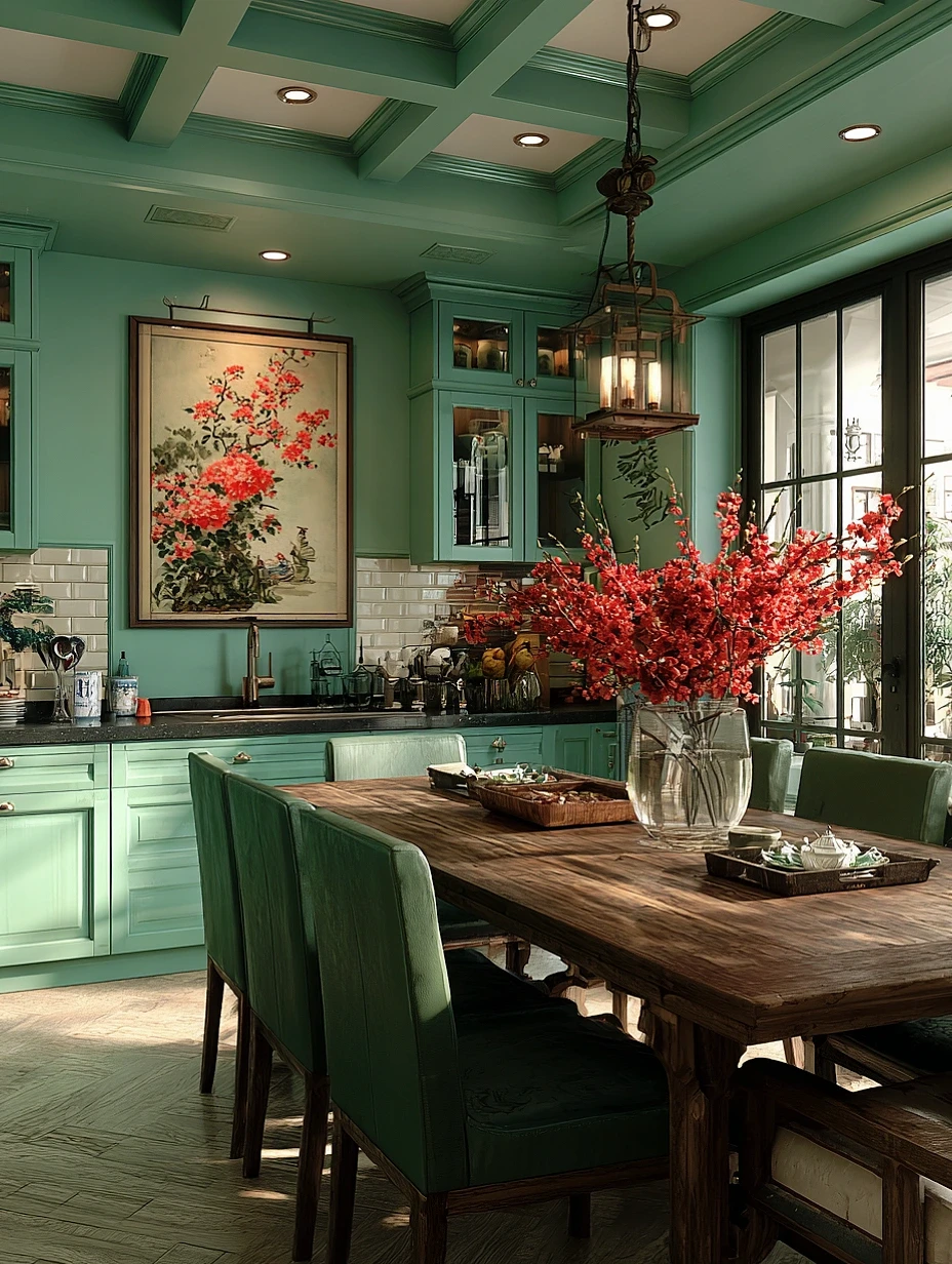 当复古风撞上新中古，复古餐厨区设计！