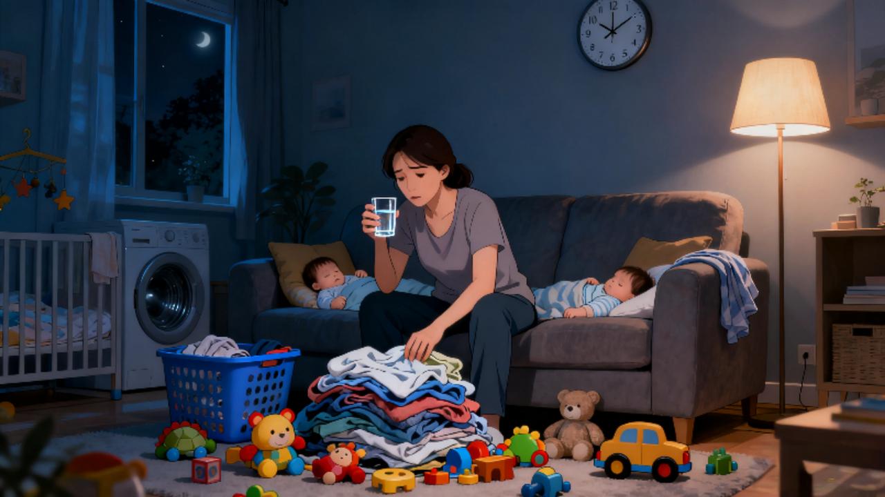 早上6点，闹钟没响我先醒了——身边3岁的老二还在哼唧着踢被子，客厅里5岁的老大已