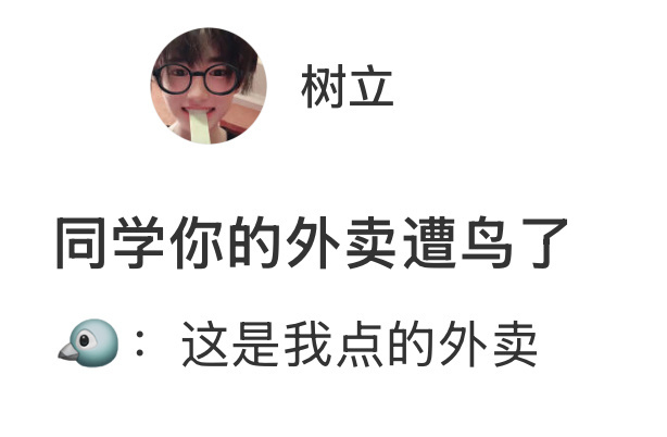同学你的外卖被鸟吃了同学你的外卖遭鸟了爆笑段子研究所