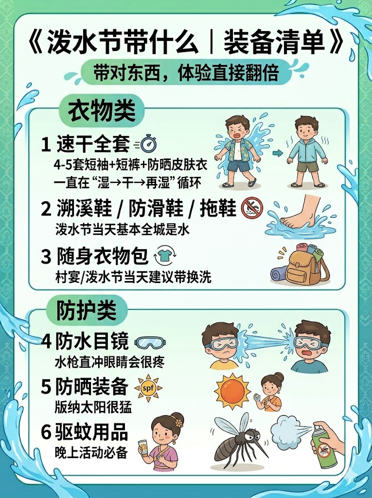 下午出发去拍一期傣族泼水节的节目，这集主打一个彻底撒欢儿。同事踩完点发现，泼水节