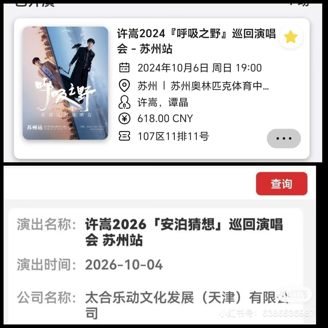 让我抢到许嵩的票吧，2周年苏州返场中……… 