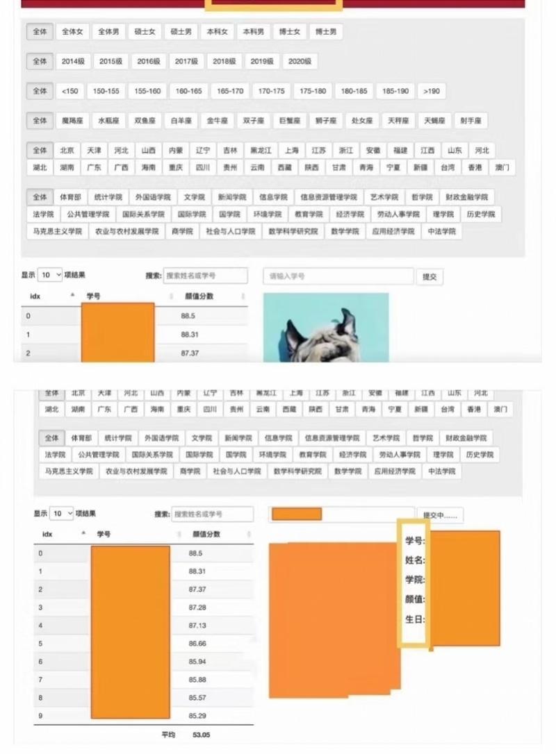 人大毕业生被指盗取全校学生信息进行颜值打分，校方称已报警
这一幕让人想到了Fac