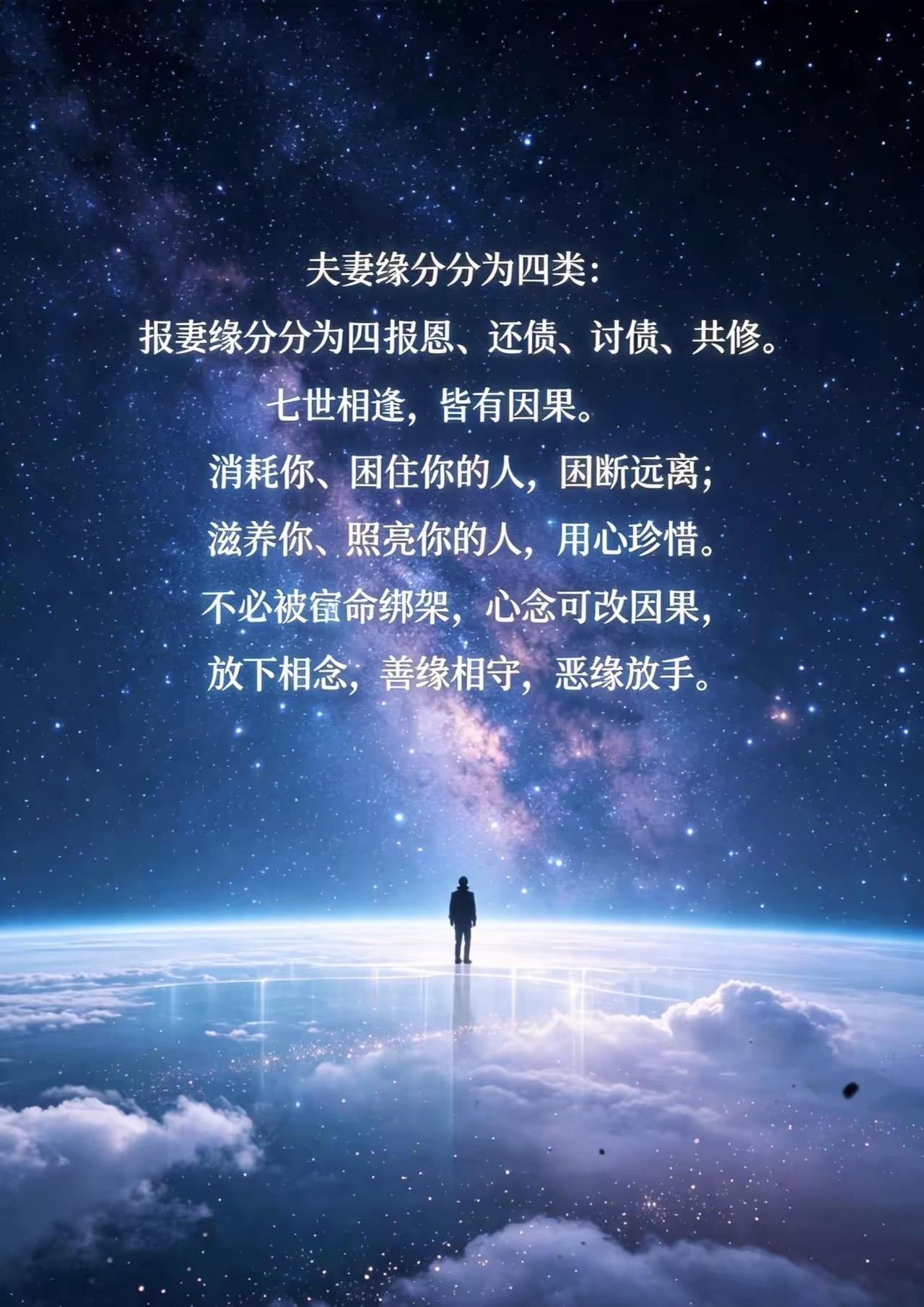 夫妻缘分四种：不必被宿命困住，只看当下

婚姻感悟 两性情感