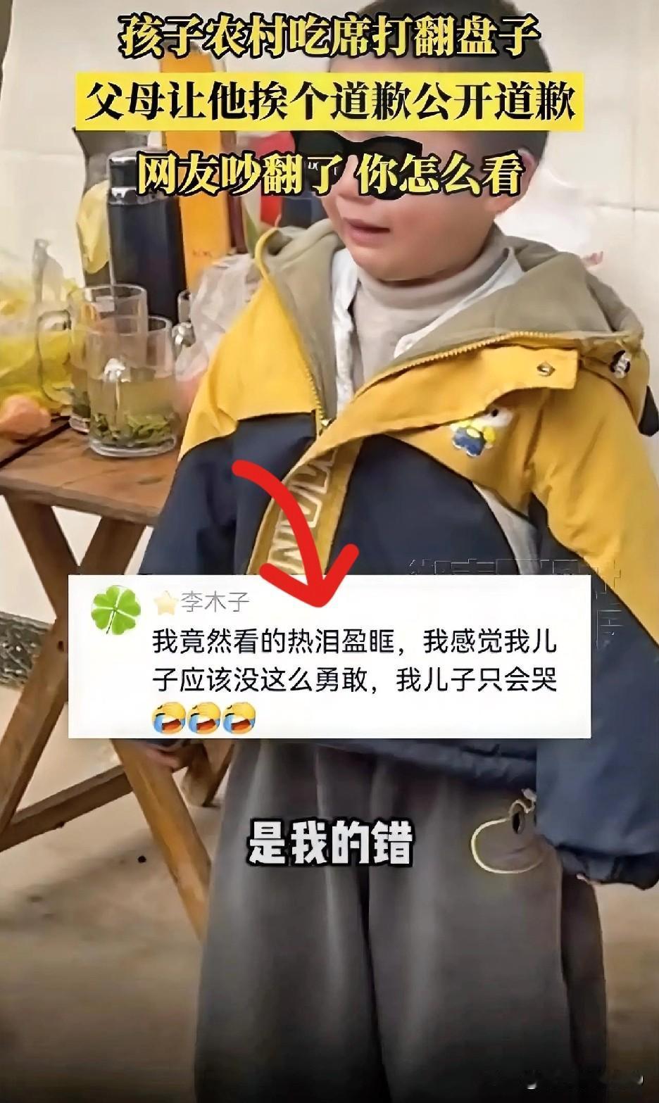 后续…孩子闯祸该咋教？四川一场杀猪宴上，父母的做法让全网吵翻了！娃不小心打翻菜盘