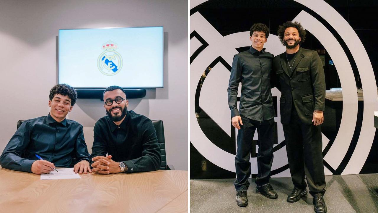 罗马诺消息，皇马名宿马塞洛的儿子恩佐·阿尔维斯与皇马签下了他的第一份职业合同。