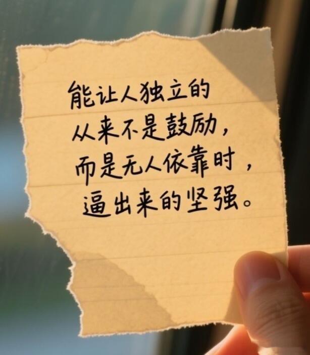 能让人独立的从来不是鼓励 ​​​