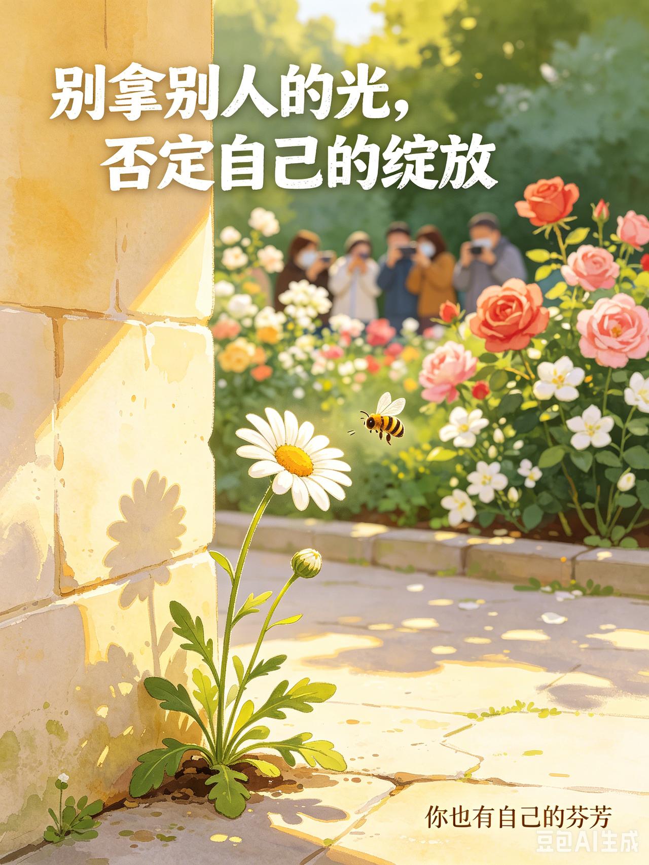 小故事
    小 花

一处大花园，
开着万千花，
玫瑰姿艳冶，
牡丹朵硕大，