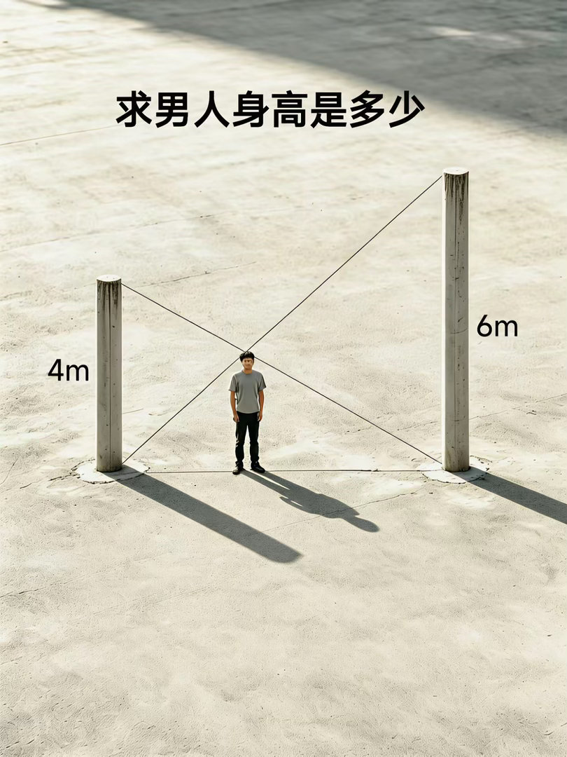有大神能算出男子的身高吗？ ​​​