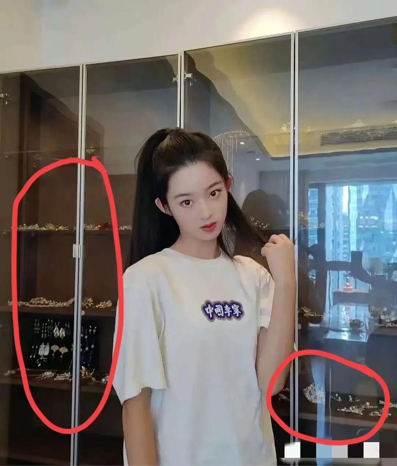 这是自从《人民名义》的“红墙”之后最震撼我的场景！黄杨钿甜在一个柜子面前自拍，里