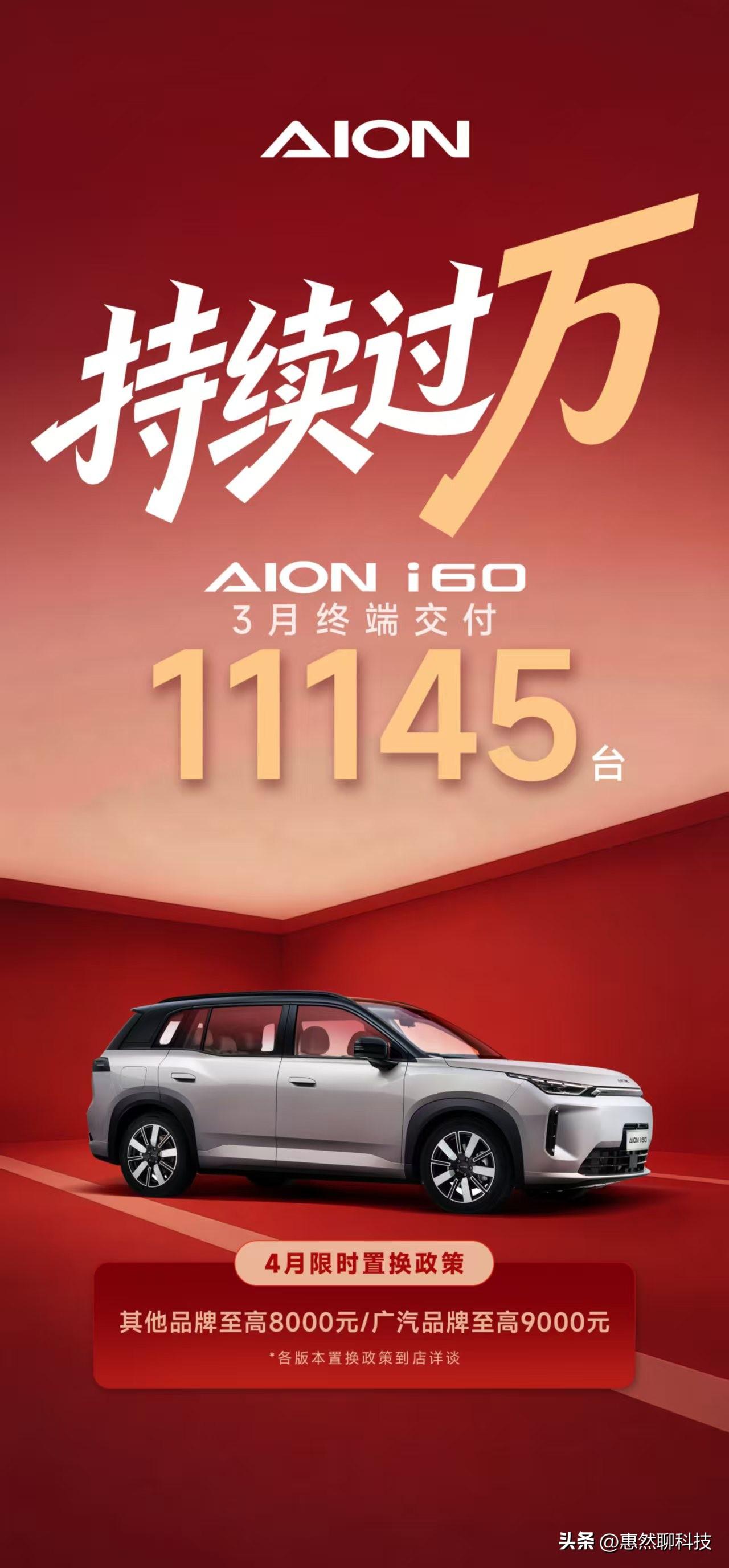 3月，埃安i60持续月销破万，持续引领A级新能源SUV市场。它的热销背后有许多原