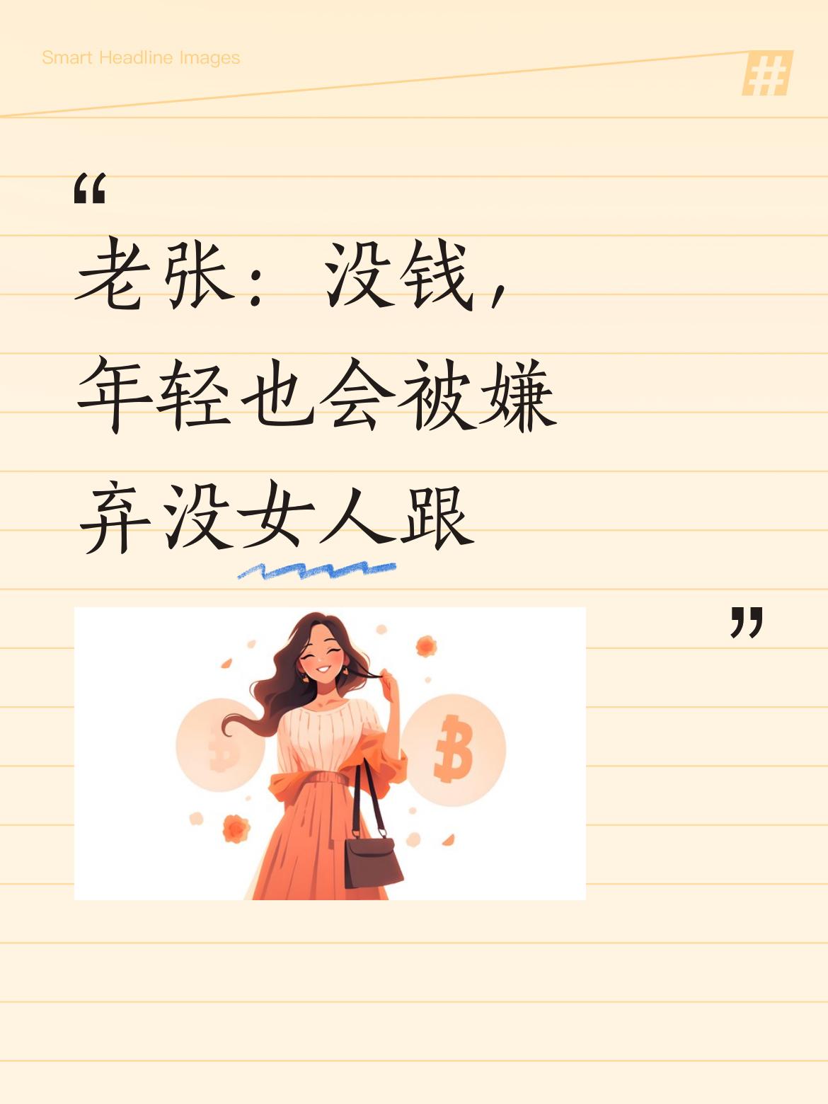 老张说的没毛病，现实就是这样，没有钱的话，就算年轻也会被当成渣，根本没女人愿意跟