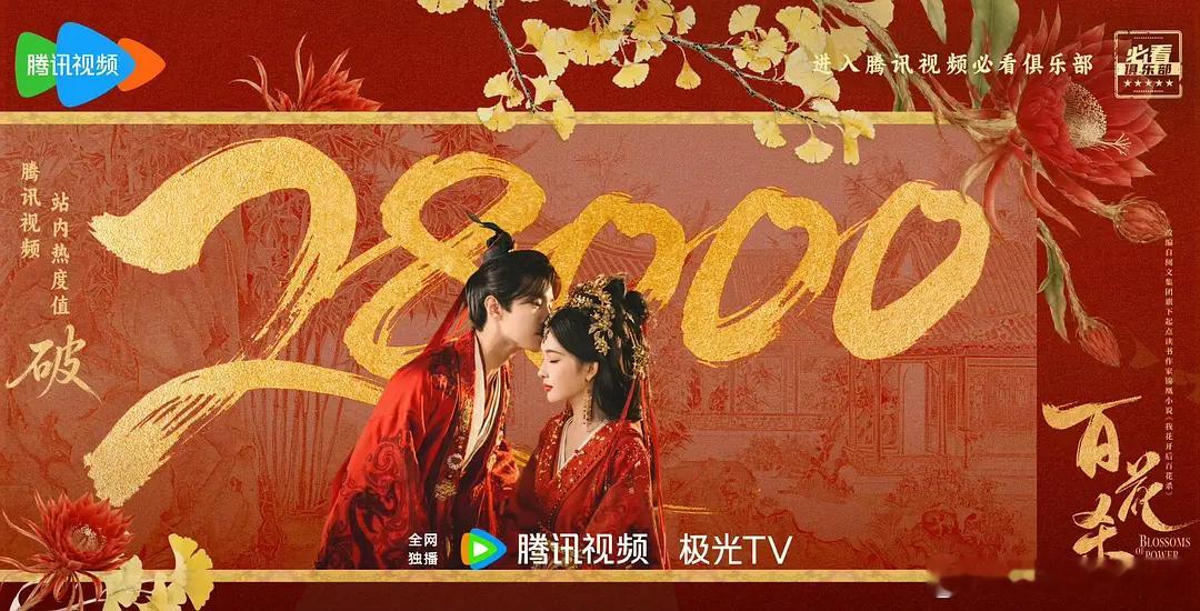昨晚孟子义百花杀热度突破28000了，看样子大婚还是很吸引人的