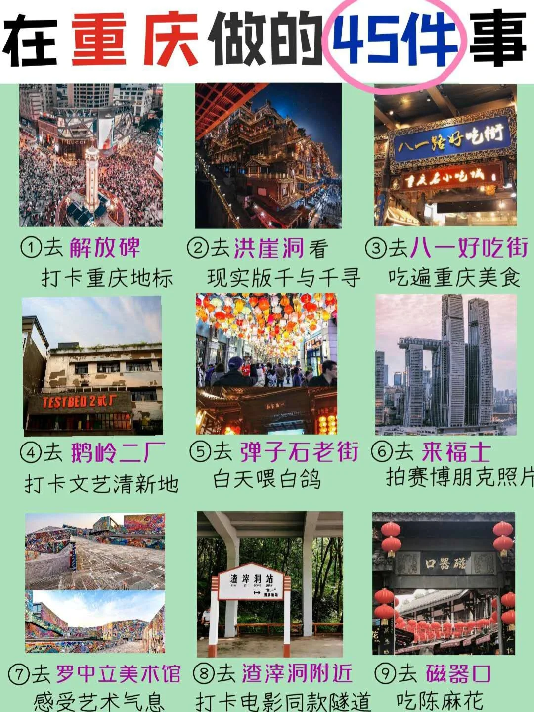 在重庆你必须知道的4⃣5⃣件小事