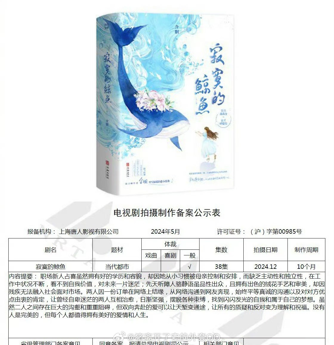 那个含胭的《寂寞的鲸鱼》不是要拍吗？（我的房子）能不能考虑找下李兰迪敖瑞鹏，我最
