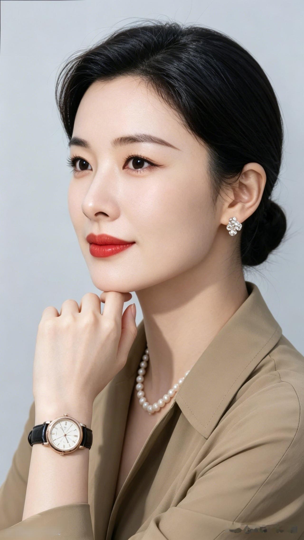 优雅气质，珍珠配饰，职场女性的时尚选择