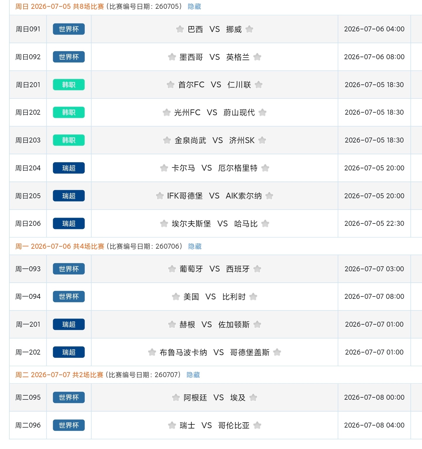 赛事前瞻 