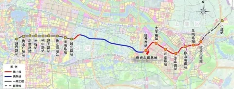 绍兴地铁2号线二期东延及4号线的最新进展如下，供参考：

 **绍兴地铁2号线二