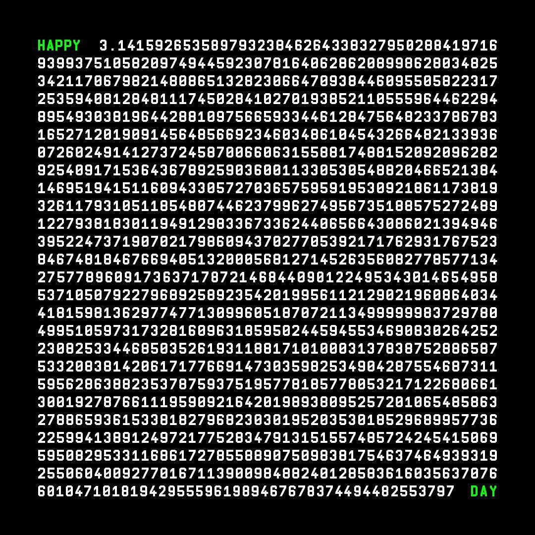 今天国际圆周率日本人可以背到π小数点后20位，3.141592653589793