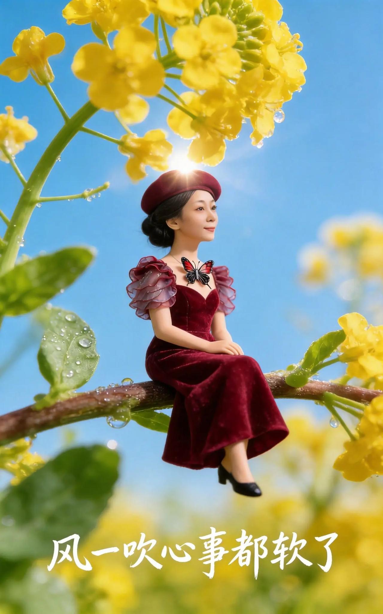 AI油菜花微缩摄影 随变ai随便玩