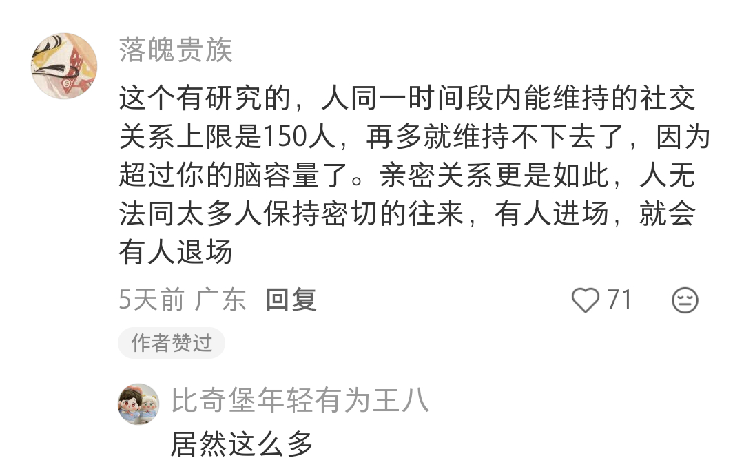 原来人的亲密好友数量是有限的 