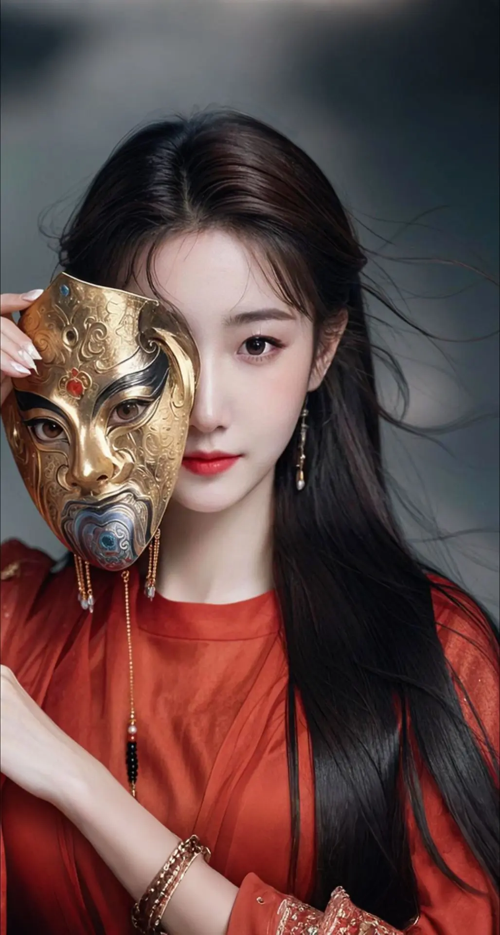 AI扩图 AI敦煌幽梦女