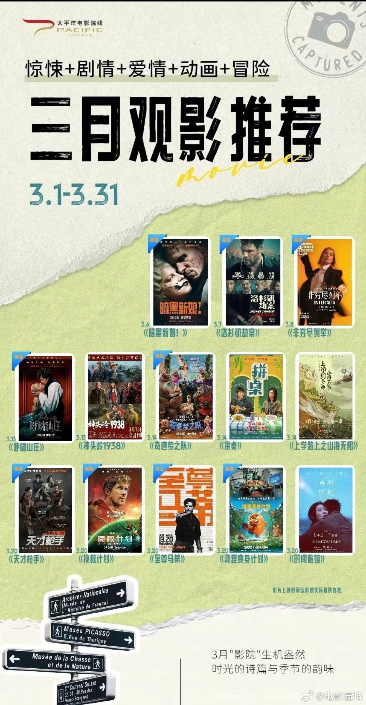 听听温特怎么说 3月份是传统淡季以进口片为主，今年过年比较晚春节档电影3月份上旬