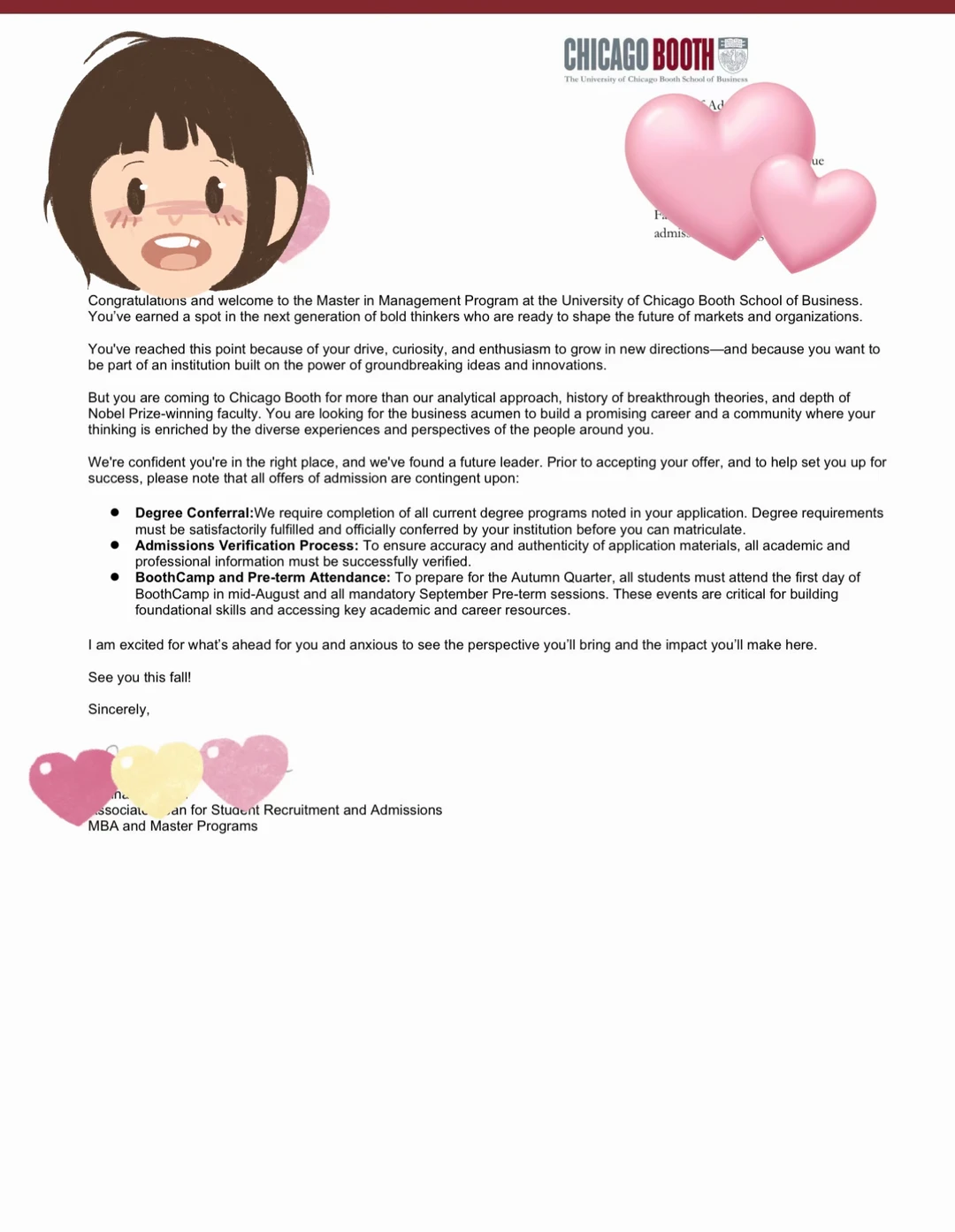 最后决定去芝加哥商学院啦