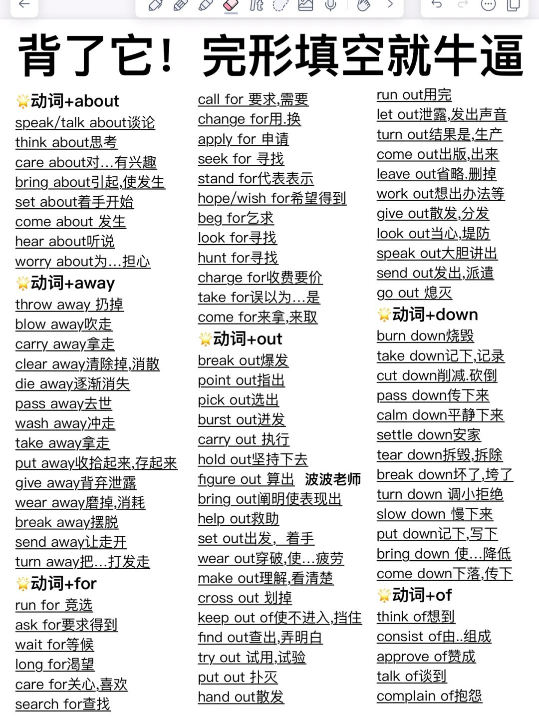 拿捏💯背完闭眼选答案！英语完型提分天花板！