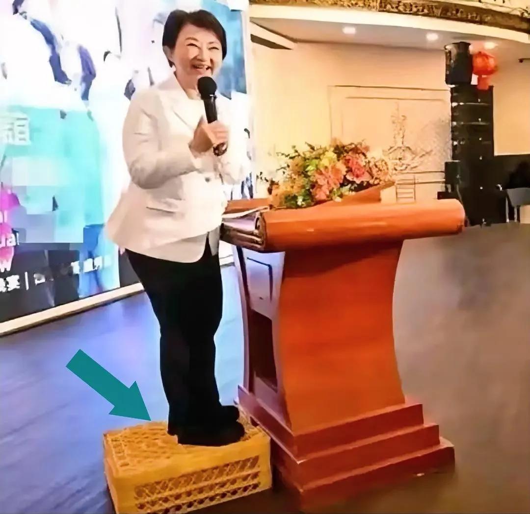 太尴尬啦，正在窜访美国的国民党籍所谓“台中市长”卢秀燕参加一场活动时，不单穿了厚