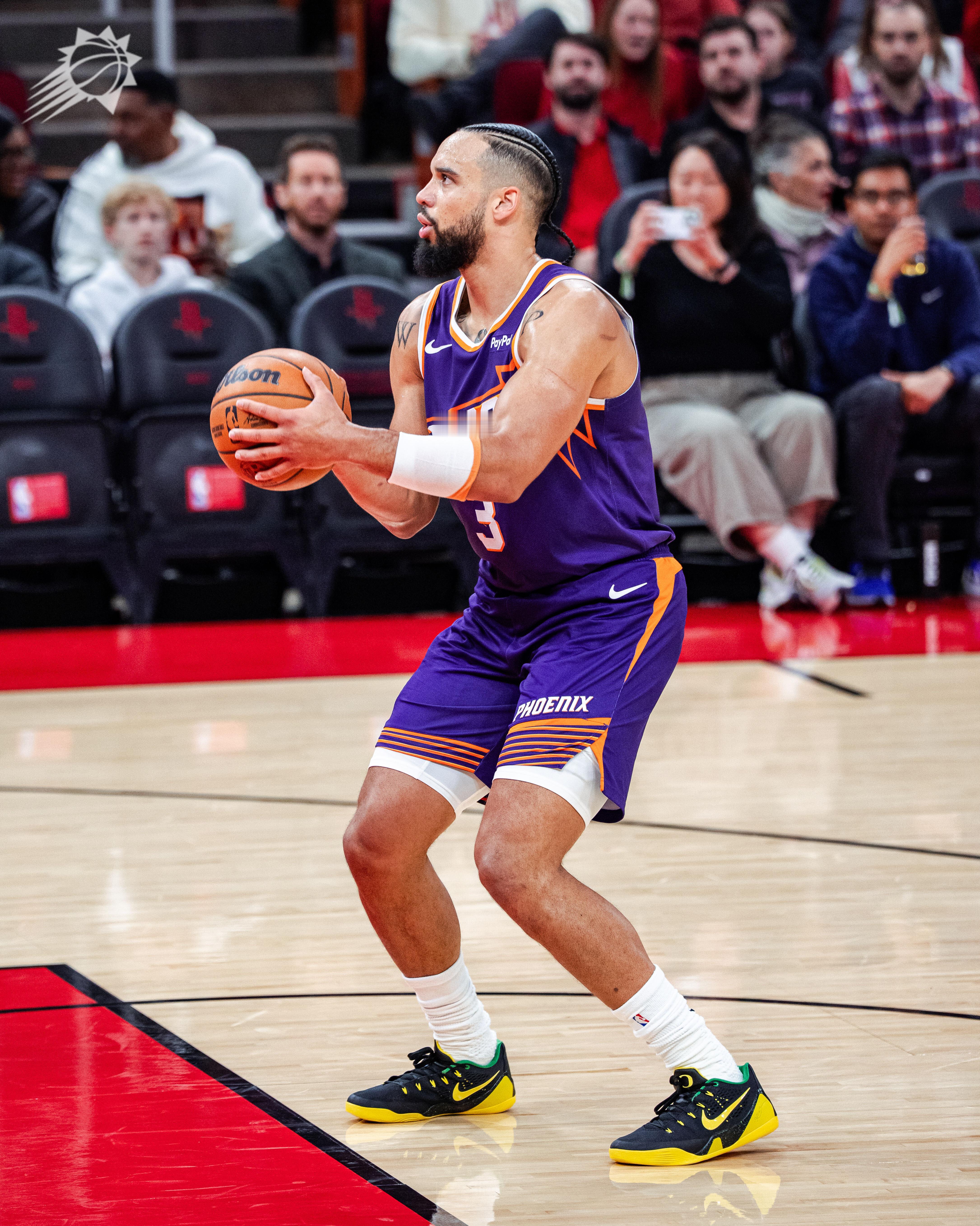 龙哥持球切入一条龙打成2+1！！菲尼克斯太阳旭日东升太阳vs火箭