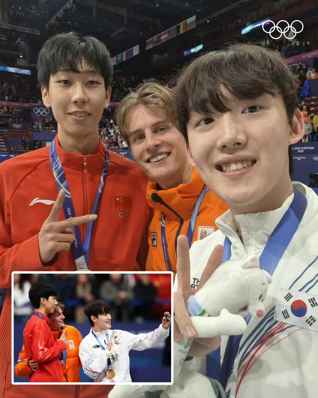 芜湖！孙龙1000米银牌🥈领奖台上的自拍🤳短道速滑孙龙银牌孙龙