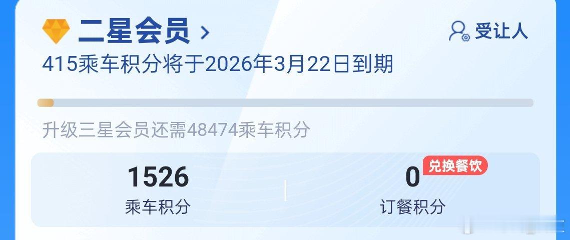 12306新增积分兑换座位升席功能1526积分太少了[允悲][允悲][允悲] ​