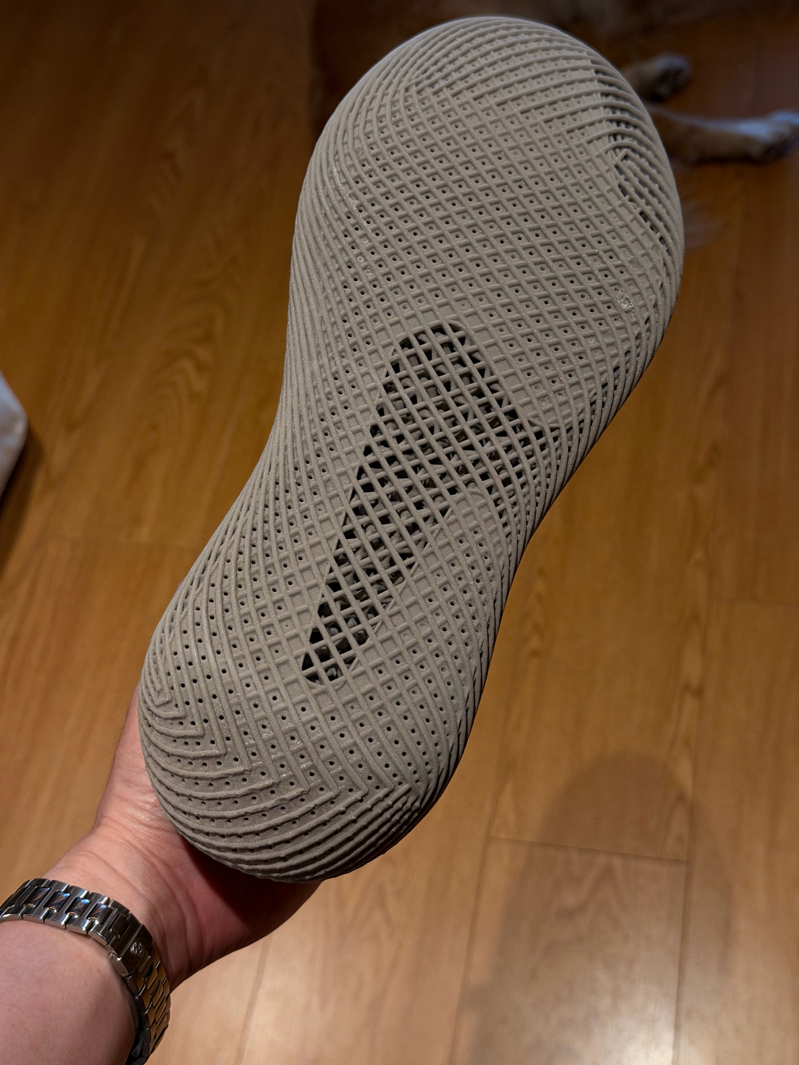 收到 3D 打印鞋一双，型不错啊！ 