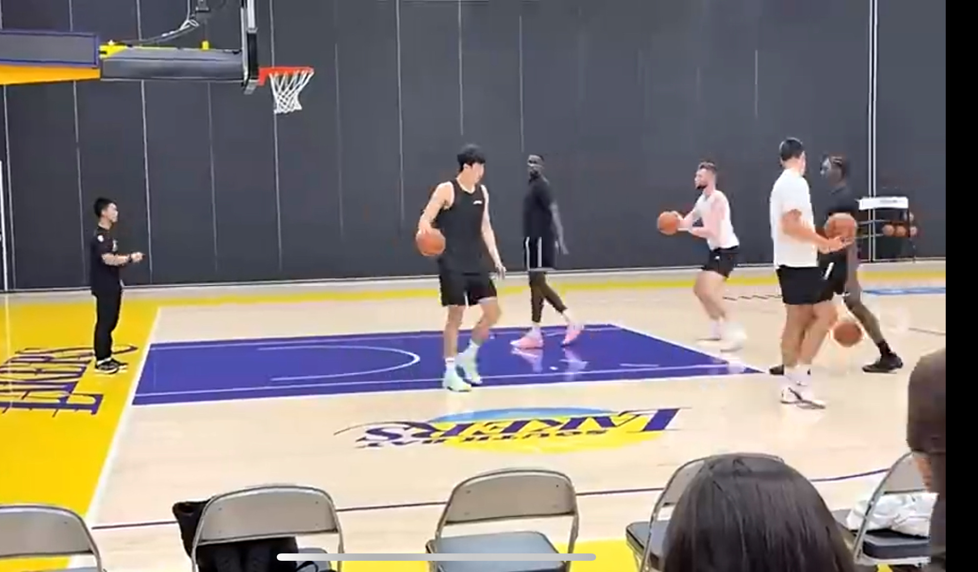 佩林卡在哪？杨瀚森到湖人训练馆参加里奇保罗公司举行的Pro day试训！森林狼v