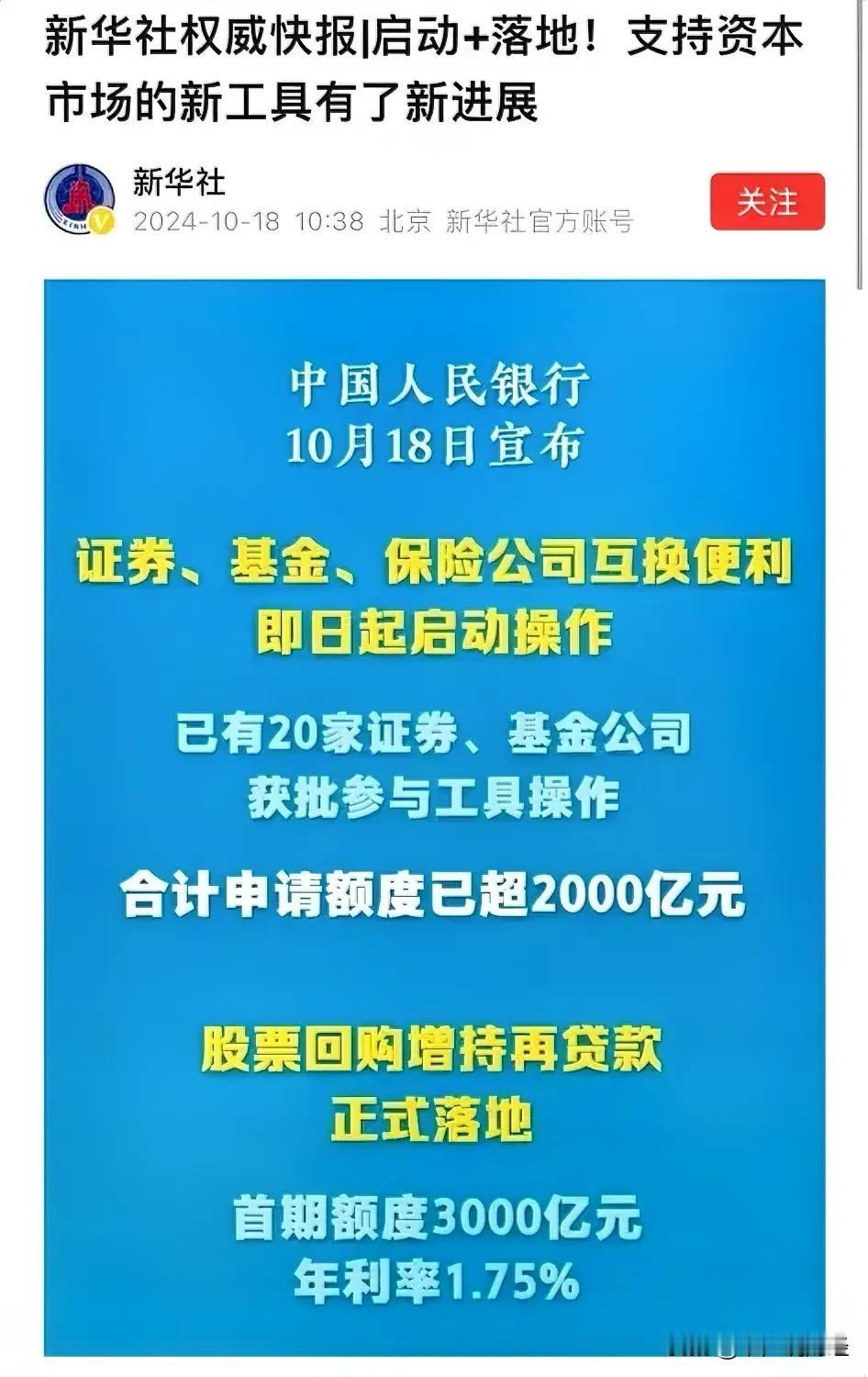 #央行“证券互换便利”为何如此重要#新华社今天权威发布两大消息，对A股都是天大利