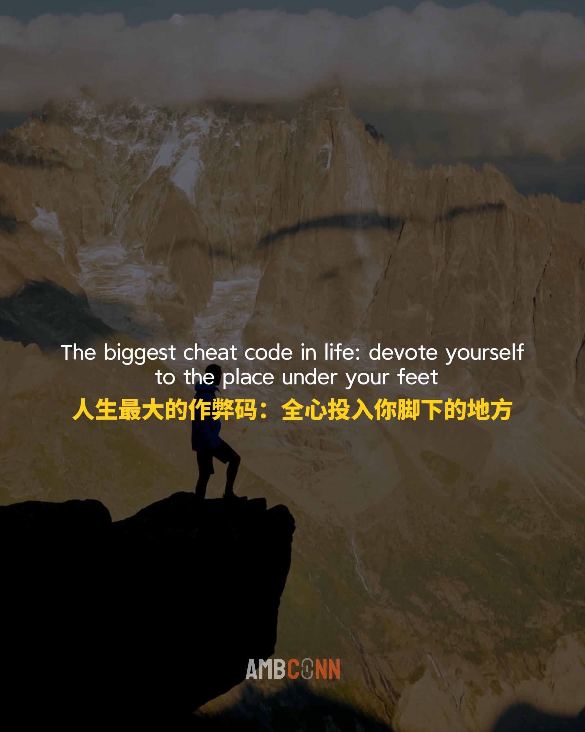 人生最大的作弊码：全心投入你脚下的地方