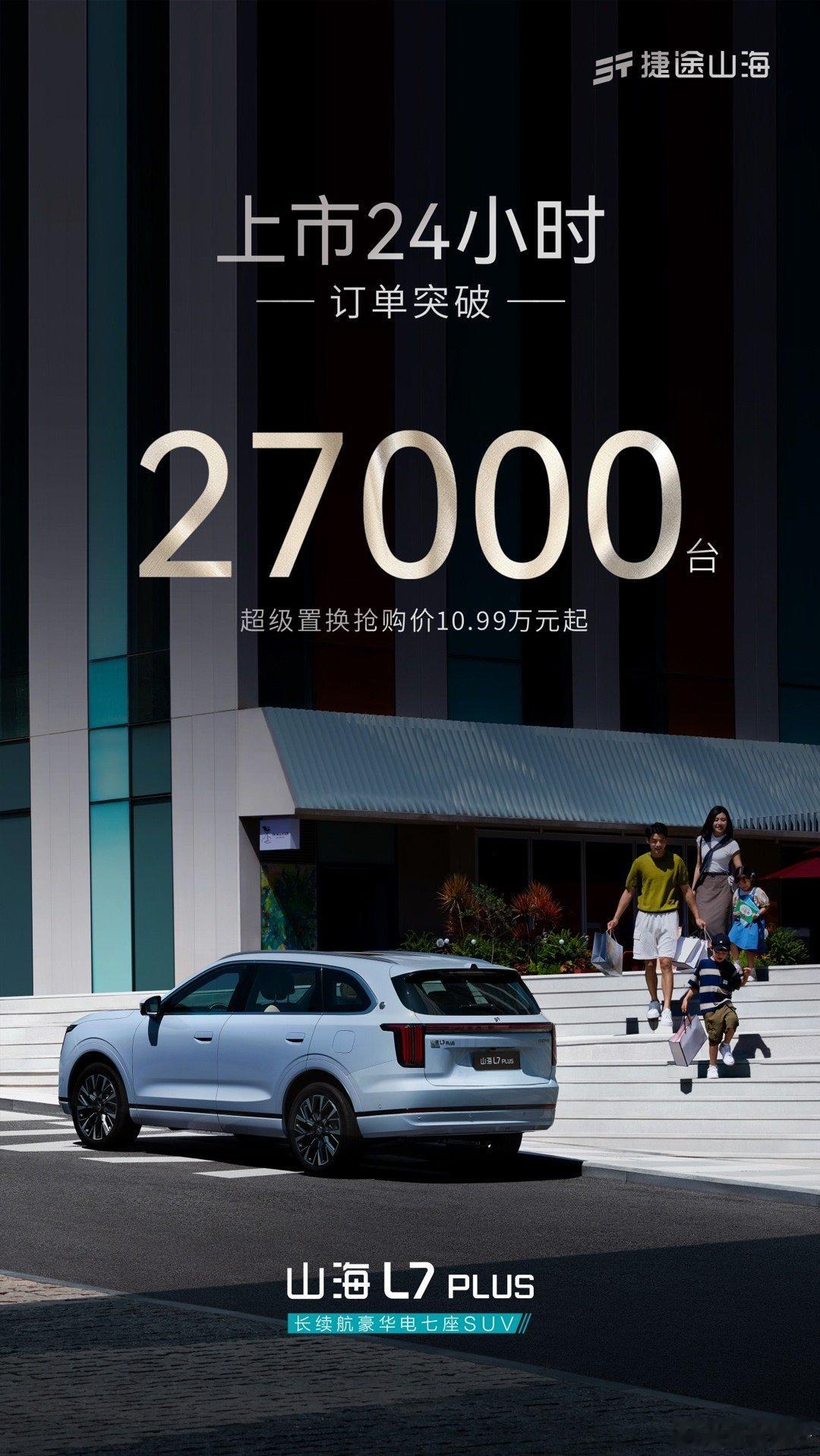 超级置换抢购价10.99万元起🔥捷途山海L7PLUS 爆单了🔥上市24小时订