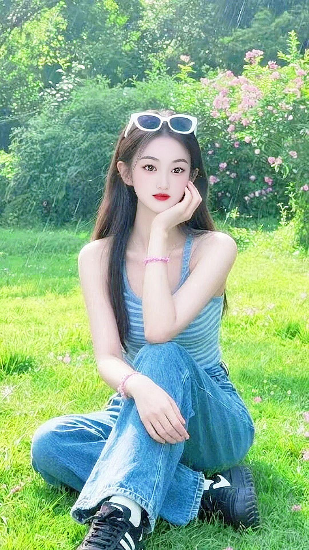 清纯甜美 甜美女孩 秀出我的夏日户外穿搭 简约时尚 青春的样子