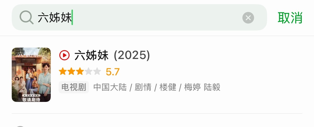 这两天看到有人问六姊妹收视率那么高为什么任何剧集奖项提名都没有就这个分 你们说咋