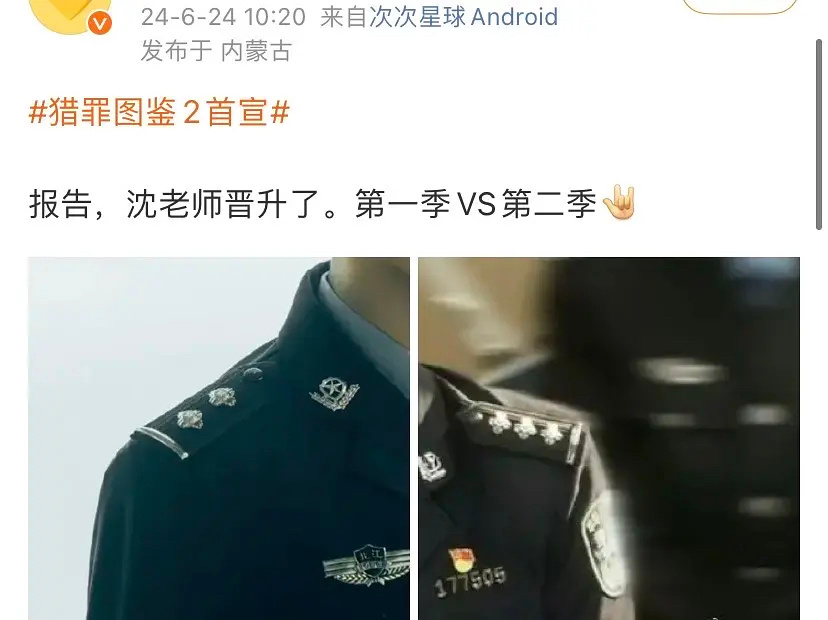 沈翊升值了一级警司，应该的，小画家这么牛，升职是迟早的事儿 ​​​