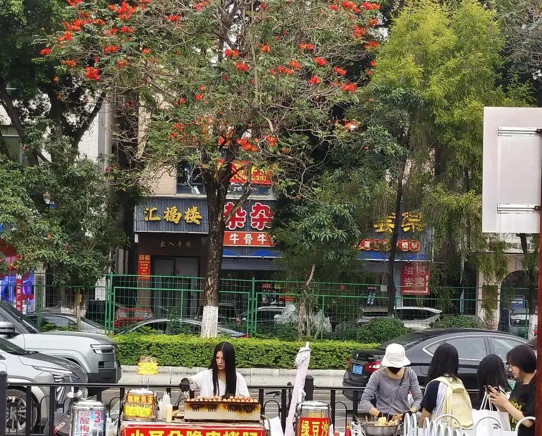 今天在广州花都地铁口，蹲了一个小时。

看着那卖烤肠的小妹，一条三块，一小时卖出