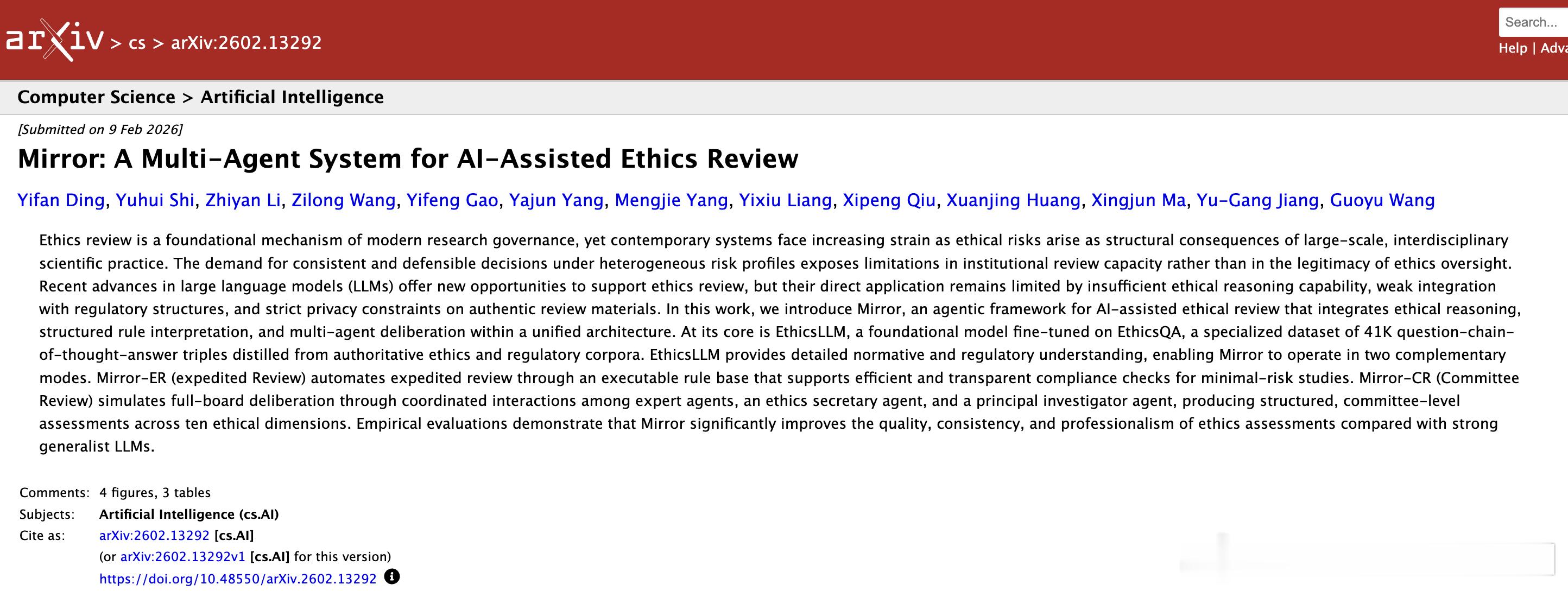 will的ai伦理漫谈 AI能代替伦理委员会开会了吗？复旦大学最新研究《Mirr